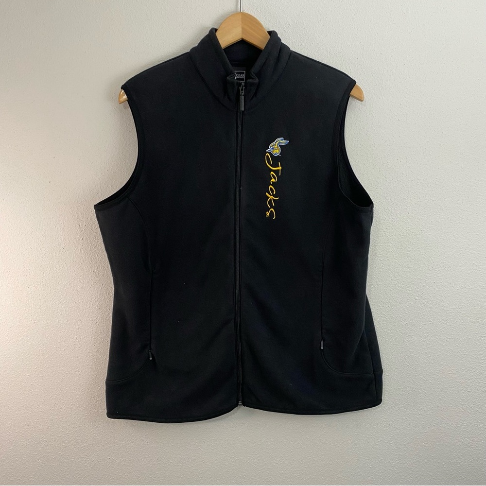 Gear for Sports SDSU South Dakota State Jacks‎ Black Full Zip Vest Women’s XL